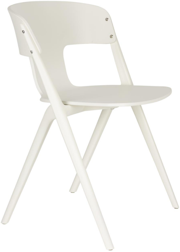 Udendørs Spisebordsstol Zuiver Horizon Polypropylen Offwhite Vejrbestandig H75ÃB57,5ÃD52,5 cm